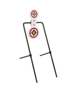 Allen EZ-Aim Hardrock AR500 Round Spinner Targets & Stand for Rimfire Rounds & Centerfire Pistols 7.375"W x 21.75"H White/Red/Black