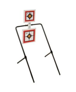 Allen EZ-Aim Hardrock AR500 Square Spinner Targets & Stand for Rimfire Rounds & Centerfire Pistols 9.5"W x 22.75"H White/Red/Black