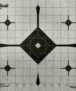 Allen EZ Aim Thermal ID Grid Bullseye Paper Target 12" x 12" - Gray