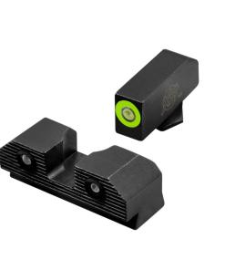 XS Sight Systems R3D 2.0 Night Sights for Glock 20/21/29/30/30S/37/40/41 Green Front with Black Rear