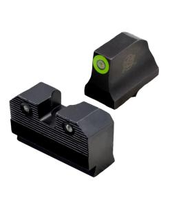 XS Sight Systems R3D 2.0 Suppressor Height Night Sights for Glock 20/21/29/30/30S/37/41 Green Front with Black Rear