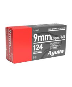 Aguila Handgun Ammunition 9mm Luger 124 gr FMJ 1115 fps 50/ct