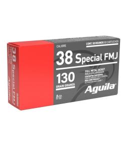 Aguila Handgun Ammunition .38 Spl 130 gr FMJ 950 fps 50/ct