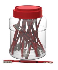 Birchwood Casey Dual Nylon Brushes in Plastic Tub 25/ct