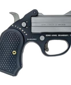 Bond Arms Stinger "Fireball" Handgun 22 Mag 2rd Capacity 3" Barrel Matte Stainless Steel with Black Grips