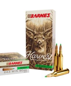 Barnes Harvest Sierra Tipped GameKing Ammunition .243 Win 90gr PT 3200 fps 20/ct