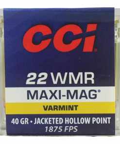 CCI Maxi-Mag Rimfire Ammunition .22 WMR 40 gr JHP 1875 fps 50/ct