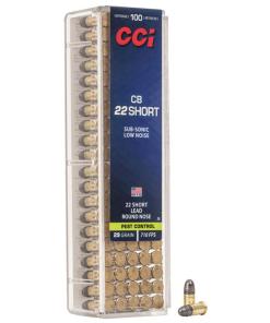 CCI CB Rimfire Ammunition .22 Short 29 gr LRN 710 fps 100/ct