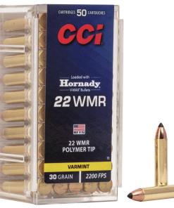 CCI V-MAX Rimfire Ammunition .22 WMR 30 gr Poly Tip V-Max 2200 fps 50/ct