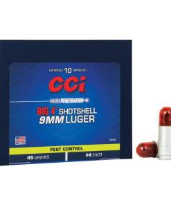 CCI Big 4 Handgun Shotshell Ammunition 9mm Luger  #4 1000 fps 10/ct