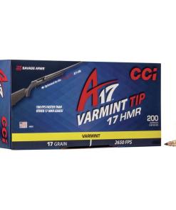 CCI A17 Varmint Tip Rimfire Ammunition .17 HMR 17 gr Vtip 2650 fps 200/ct