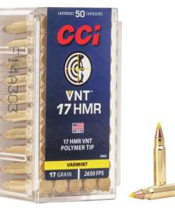 CCI Rimfire Ammunition .17 HMR 17gr VNT 2650 fps 50/ct