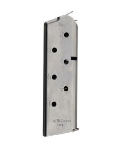 Chip McCormick Shooting Star Officer's 1911 Handgun Magazine .45 ACP Stainless Steel 7/rd