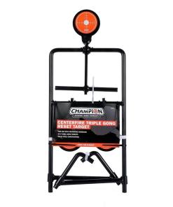 Champion Centerfire Handgun Triple Gong Reset Target Steel Card