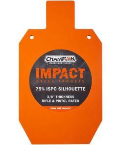 Champion Impact Steel Silhouette Target 75% IPSC Rifle Rated Orange