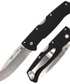 Cold Steel Air Lite Lockback Knife Drop Point 3-1/2" Blade Black G-10