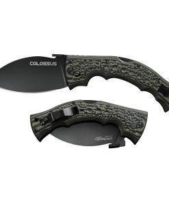 Cold Steel Colossus Folding Knife 4" Leaf Blade Black