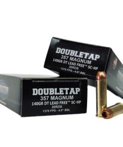 Double Tap DT Lead Free Handgun Ammunition .357 Mag 140gr SC-HP 1375 fps 20/ct