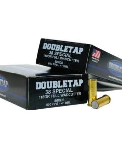 Double Tap Handgun Full Wadcutter Match Ammunition .38 Special 148gr WC 800 fps 50/ct