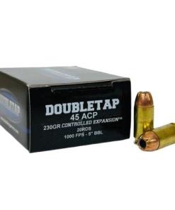 Double Tap Controlled Expansion Handgun Ammunition 45 Auto 230gr JHP 1000 fps 20/ct