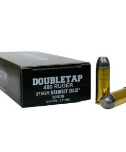 Double Tap Hardcast Solid Handgun Ammunition 480 Ruger 370gr WFN 1335 fps 20/ct