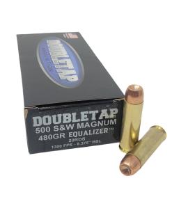 Double Tap 500 Equalizer Handgun Ammunition .500 S&W 455gr HP 1801 fps 20/ct