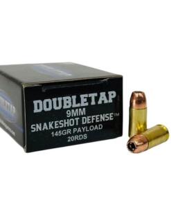 Double Tap SnakeShot Defense Handgun Ammunition 9mm Luger 145gr JHP+#9 Shot 20/ct