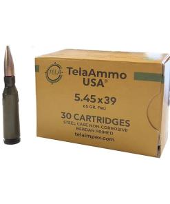 Wolf TelaAmmo Rifle Ammunition 5.45x39 65gr FMJ 2959 fps 30/ct