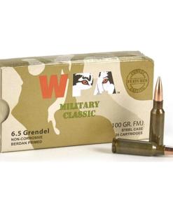 Wolf Military Classic Rifle Ammunition 6.5 Grendel 100gr FMJ 2690 fps 20/ct