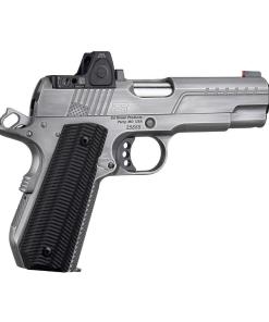 Ed Brown FX2 Compact Stainless Bobtail Handgun .45 Auto 7rd Magazine 4.25" Barrel  American Flag Serrations w/Trij RMRcc