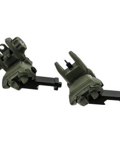 TacFire AR-15 45 Degree/Low Profile Pop Up Sights OD Geen Polymer