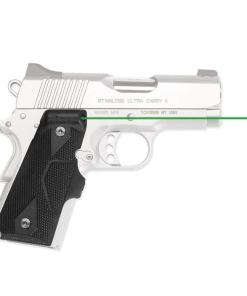 Crimson Trace LG-404G Front Activation Green Handgun Lasergrips for 1911 Compact Black