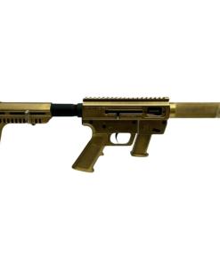Just Right Carbine 45th/47th Trump Edition Pistol 9mm Luger 15rd Magazine(1) 6.5" Barrel Blade Brace Gold Cerakote