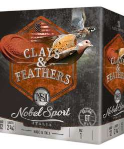 Nobel Sport Clays & Feathers Shotshells 12ga 2-3/4" 1oz 1300 fps #8 250/rd Case (10-25/ct Boxes)