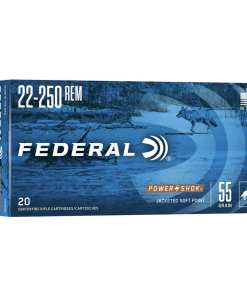 Federal Power-Shok Rifle Ammunition .22-250 Rem 55 gr SP 3050 fps - 20/ct