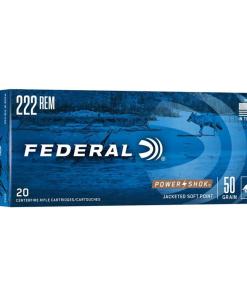 Federal Power-Shok Rifle Ammunition .222 Rem 50 gr SP 3140 fps - 20/ct