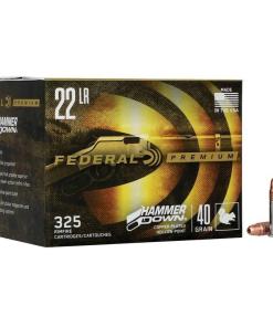 Federal HammerDown Rifle Ammunition .22LR 40gr CPHP 1200 fps 325/ct