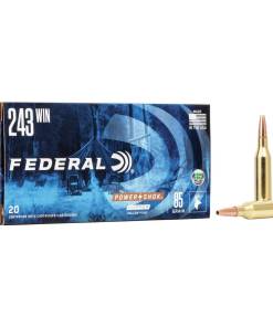 Federal Copper Power-Shok Rifle Ammunition .243 Win 85 gr CHP 3200 fps 20/ct