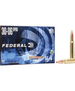 Federal Copper Power-Shok Rifle Ammunition .30-06 Sprg150 gr CHP 2910 fps 20/ct
