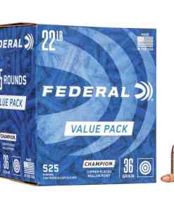 Federal Champion Rimfire Ammunition .22 LR 36 gr CPHP 1260 fps 525/ct