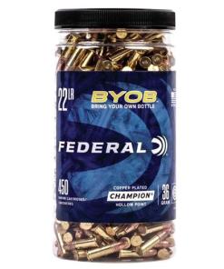 Federal Champion BYOB Rimfire Ammunition 22 LR 36 gr. CPHP 1260 fps 450/ct
