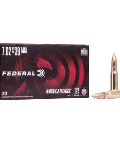 Federal American Eagle Rifle Ammunition 7.62x39 124 gr FMJ 2350 fps - 20/box