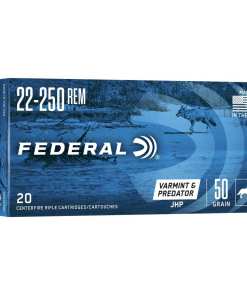 Federal American Eagle Rifle Ammunition .22-250 50gr Jacketed Hollow Point 20/rd Box