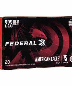 Federal American Eagle Rifle Ammunition .223 Rem 75gr TMJ 2775 fps 20/ct