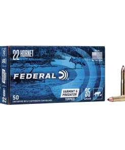 Federal American Eagle Varmint & Predator Rifle Ammunition .22 Hornet 35 gr Vtip 3000 fps 50/ct