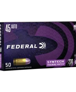 Federal Syntech Training Handgun Ammunition .45 ACP 230 gr TSJ 890 fps 50/ct