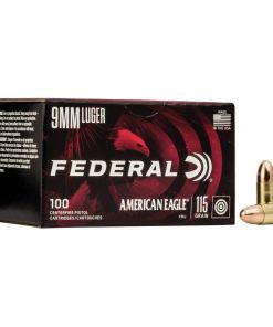 American Eagle Handgun Ammunition 9mm Luger 115 gr FMJ 1180 fps 100/ct
