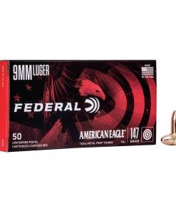 American Eagle IRT Handgun Ammunition 9mm Luger 147 gr. TMJ 1000 fps 50/ct