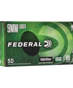 Federal BallistiClean Handgun Ammunition 9mm Luger 100gr IRT 1240 fps 50/ct