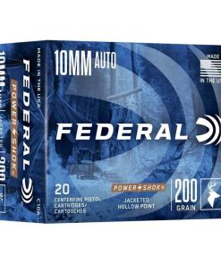 Federal Power-Shok Handgun Ammunition 10mm Auto 200gr JHP 1110 fps 20/ct